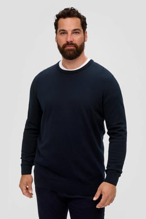trui Plus Size met logo donkerblauw