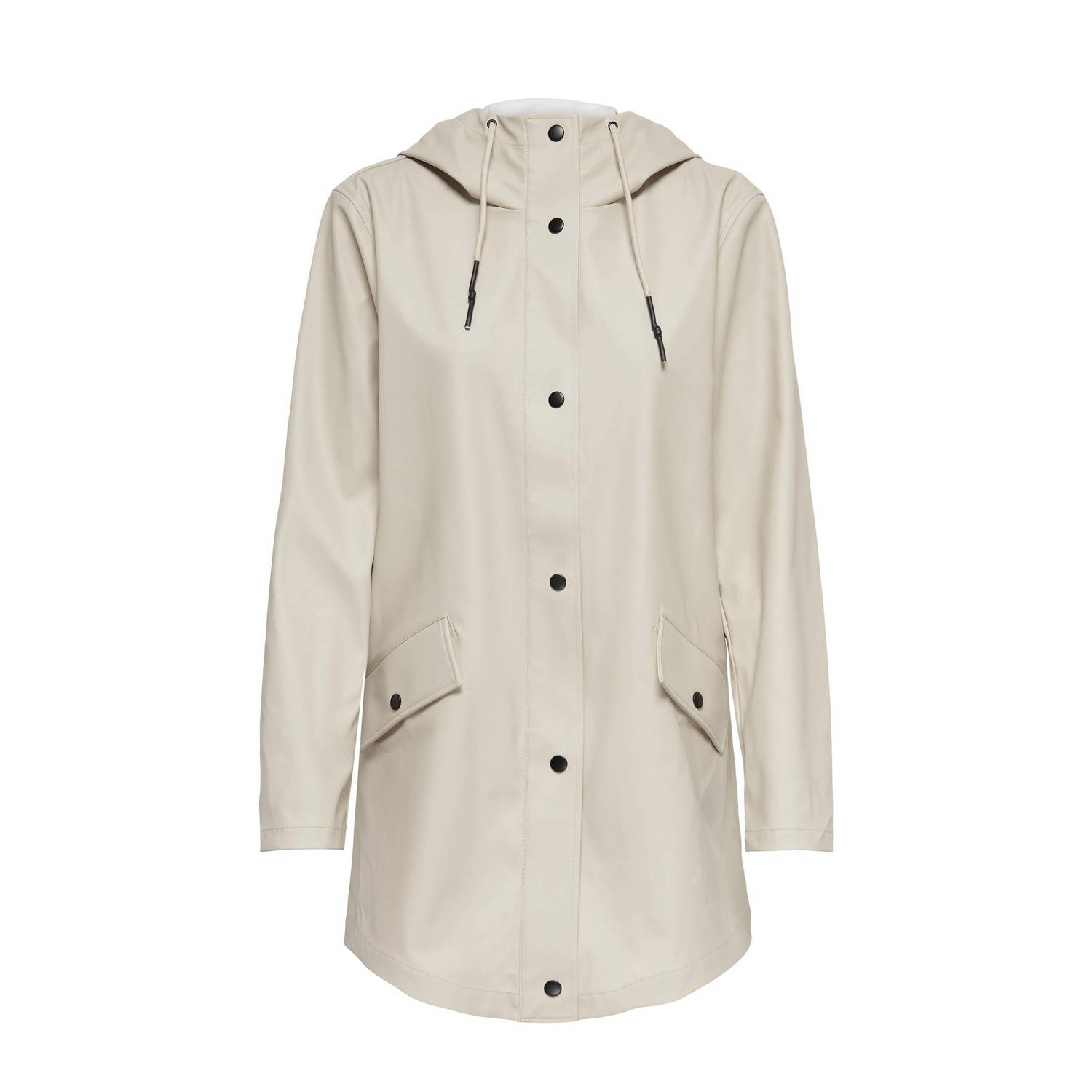 Only Regenjas Zilveren Voering Freewear Beige Dames