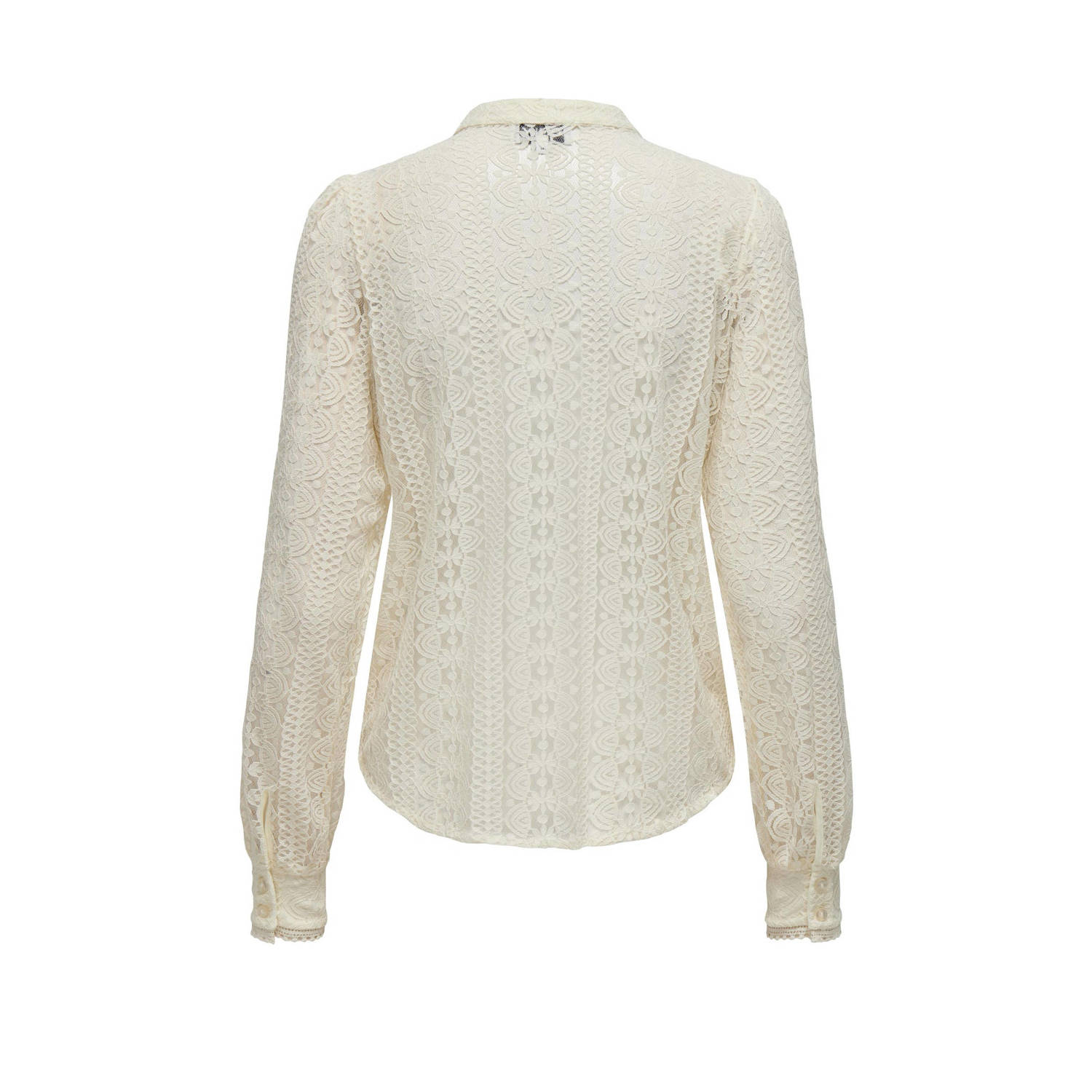 ONLY blouse ONLREBA met all over print en kant wit