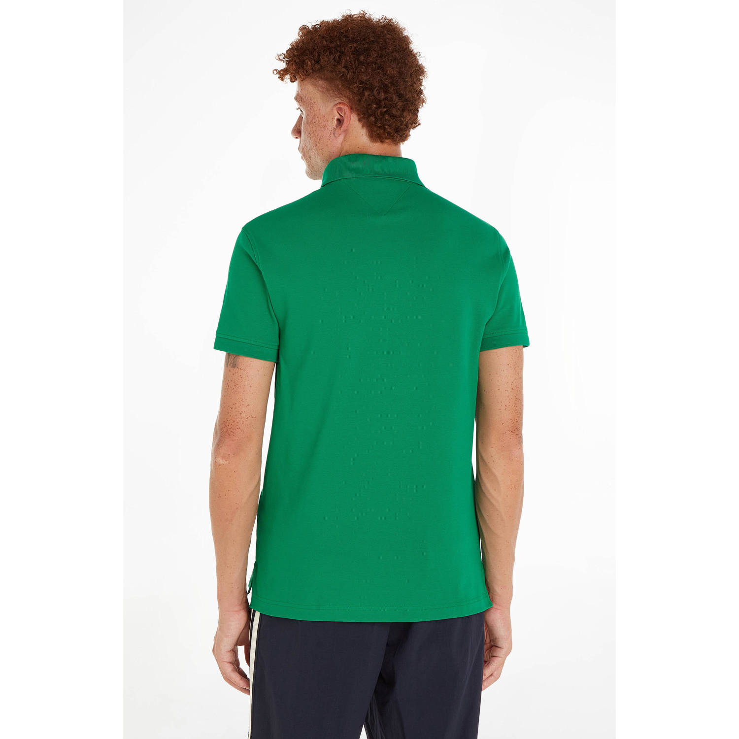 Tommy Hilfiger slim fit polo 1985 met logo olympic green