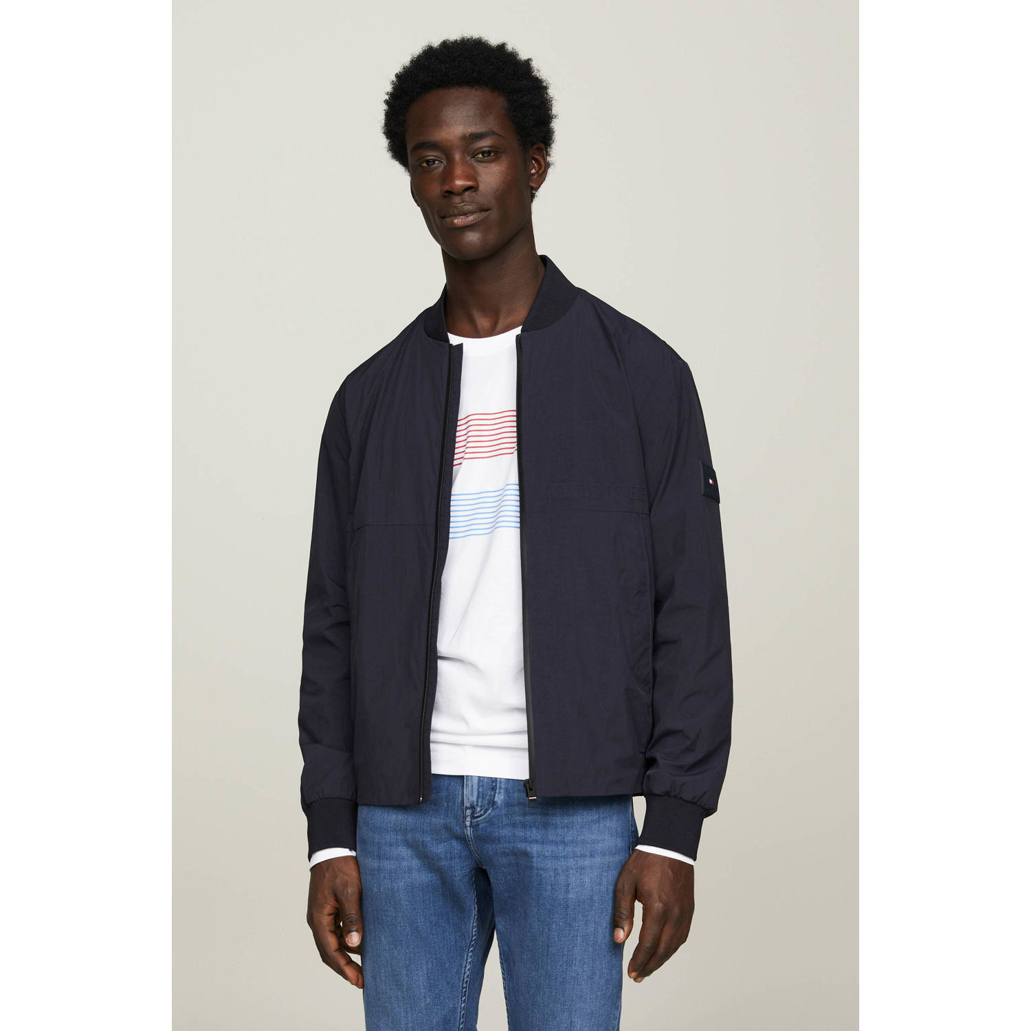 Tommy Hilfiger bomberjack PORTLAND met logo desert sky