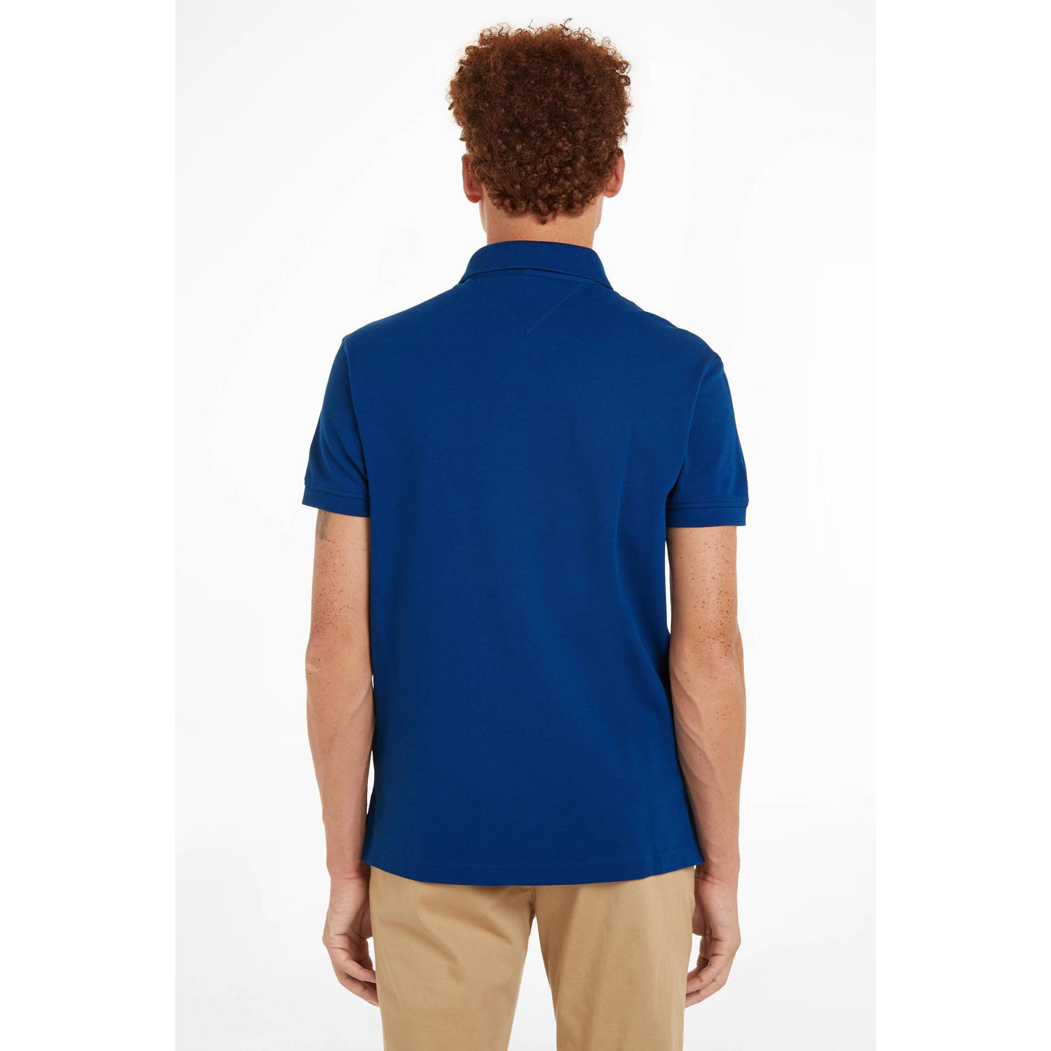 Tommy Hilfiger slim fit polo 1985 met logo anchor blue