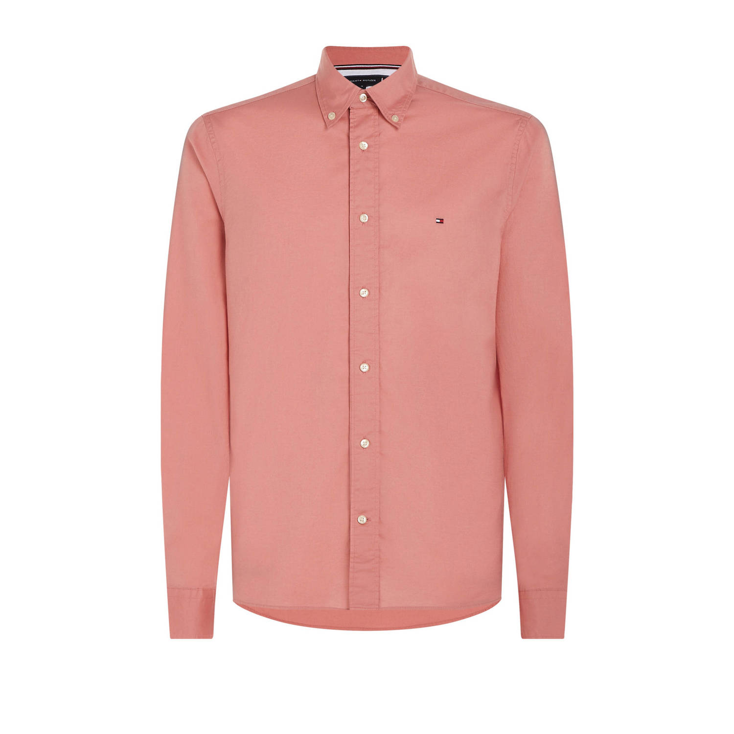Tommy Hilfiger Overhemd met lange mouwen FLEX POPLIN RF SHIRT met labelschild binnenin de knoopsluiting (1-delig)