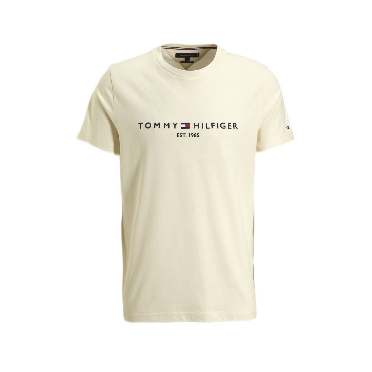 TOMMY HILFIGER Heren Polo's & T-shirts Tommy Logo Tee Beige