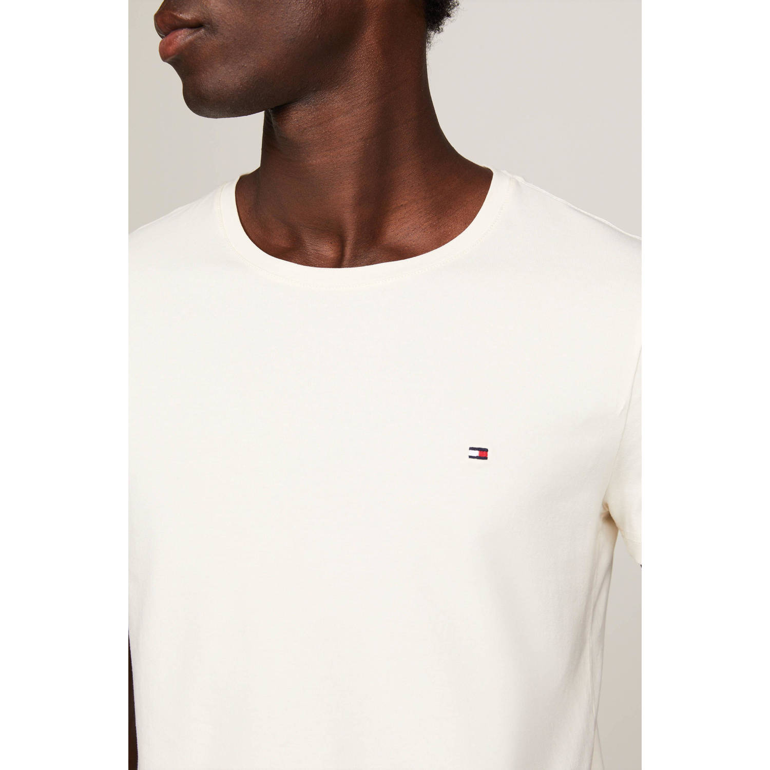 Tommy Hilfiger slim fit T-shirt met logo calico