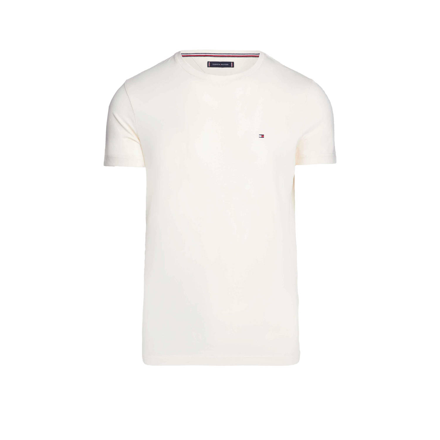 TOMMY HILFIGER Heren Polo's & T-shirts Stretch Slim Fit Tee Beige