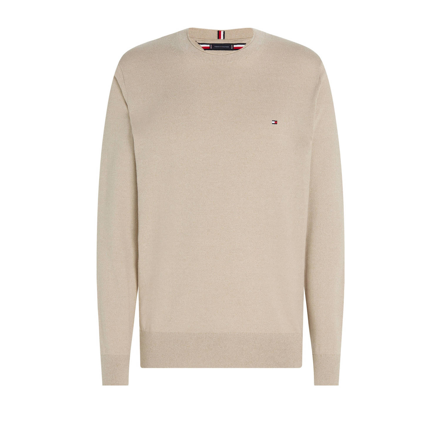 Tommy Hilfiger trui met logo beige mouline