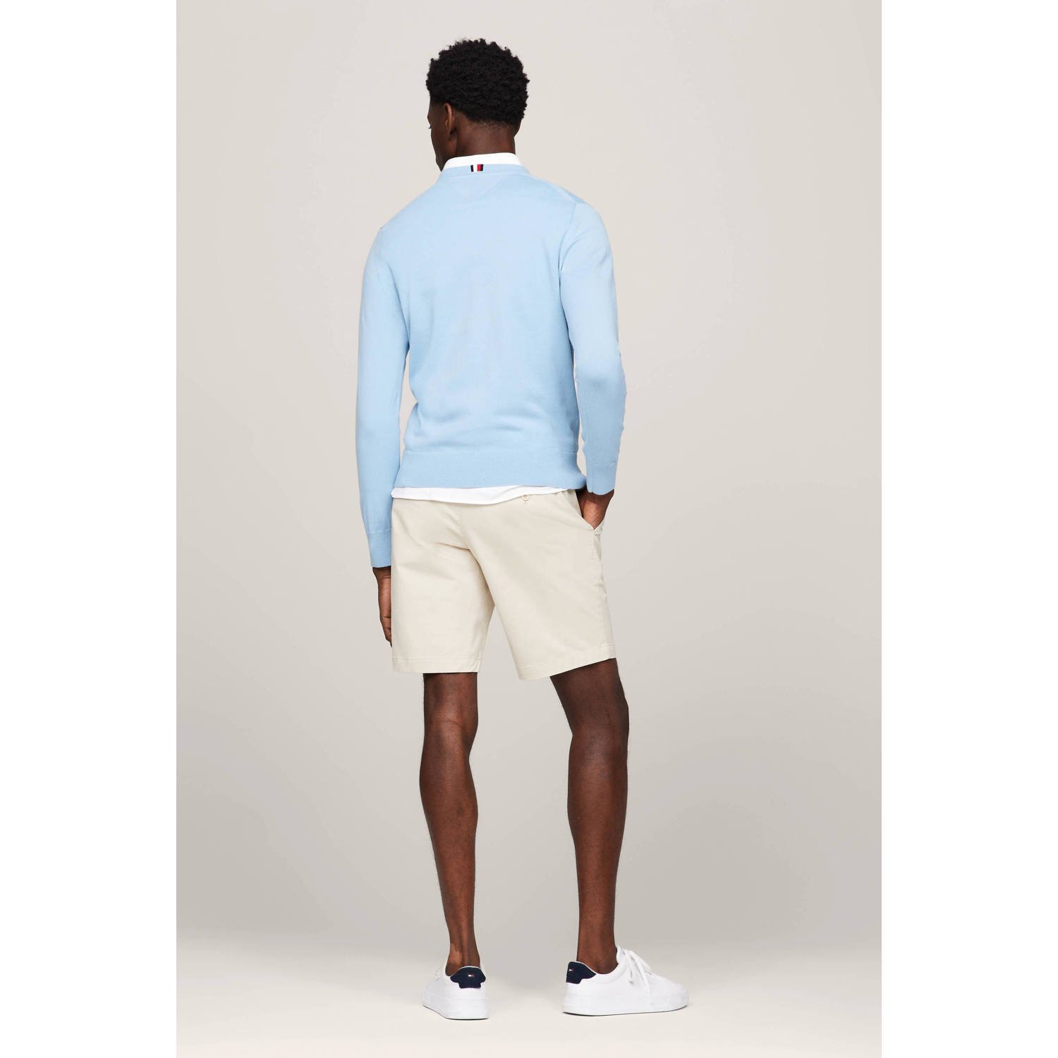 Tommy Hilfiger gestreepte gebreide trui 1985 sleepy blue