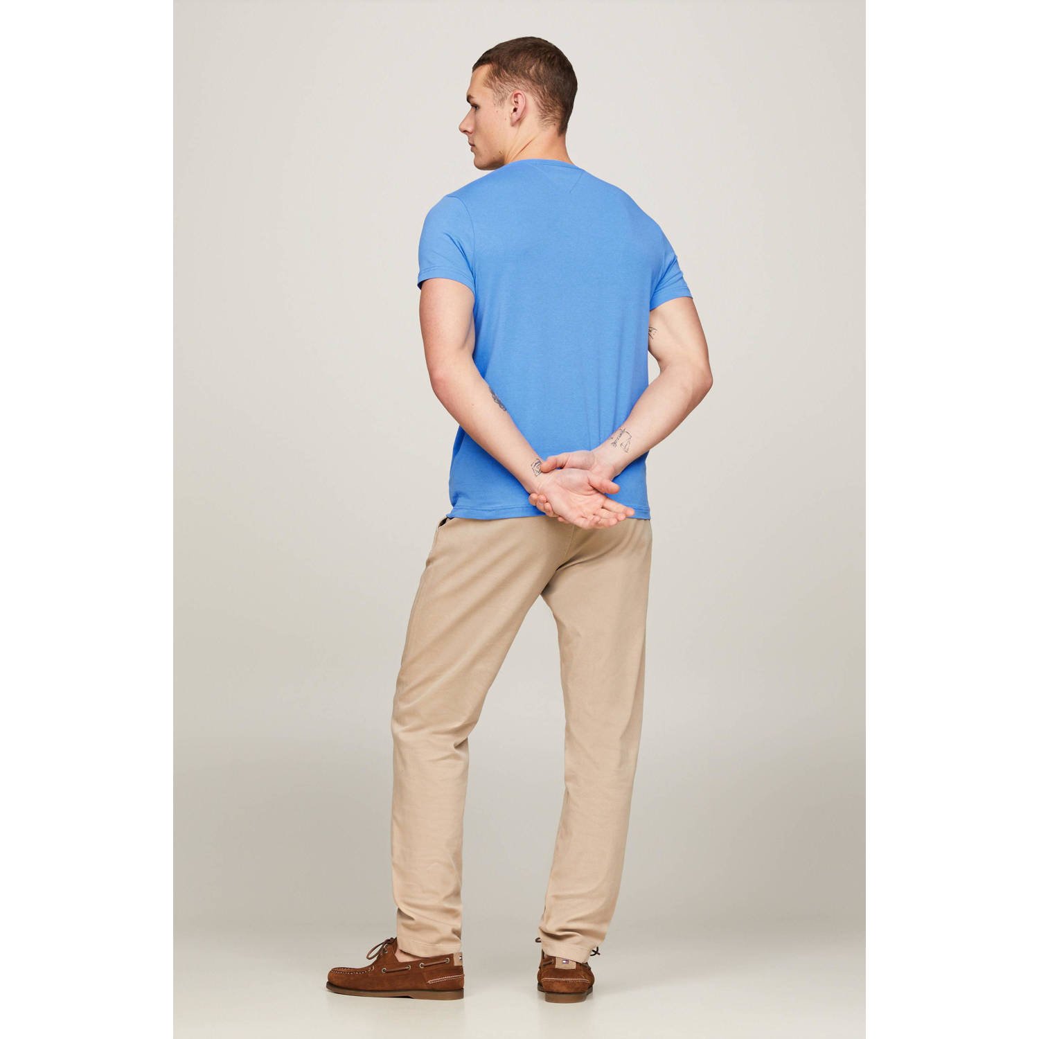 Tommy Hilfiger slim fit T-shirt met logo blue spell