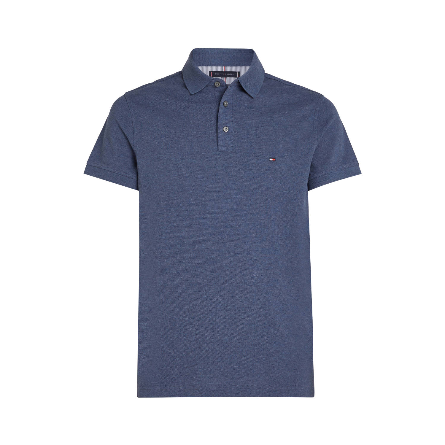 Tommy Hilfiger slim fit polo 1985 met logo denim heather