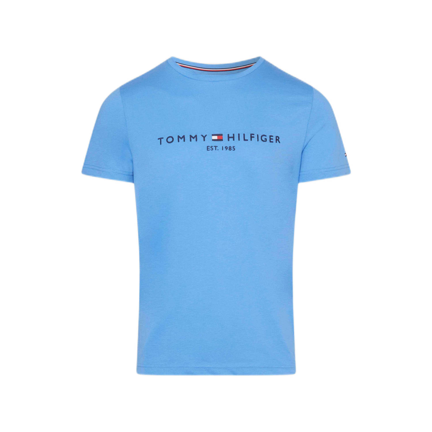 Tommy Hilfiger Core Embroidered Logo T-Shirt Blue- Heren Blue