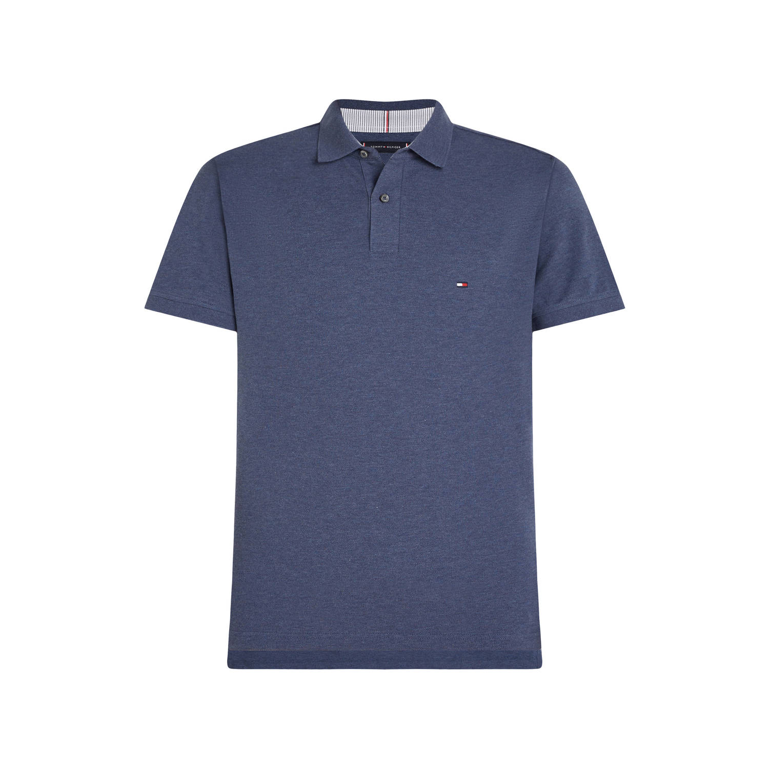 Tommy Hilfiger regular fit polo 1985 met logo denim heather