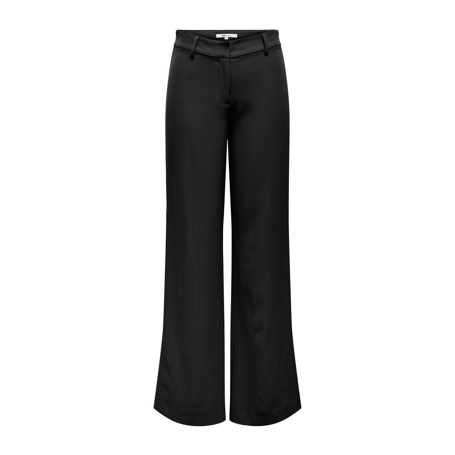 ONLY high waist straight fit pantalon ONLLAURA zwart