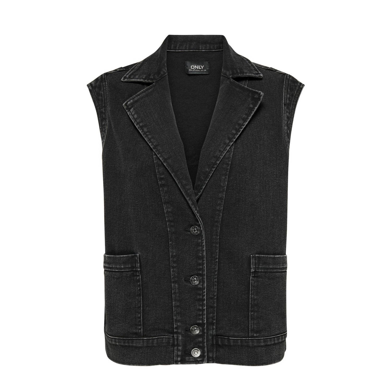 ONLY gilet ONLMIA black denim