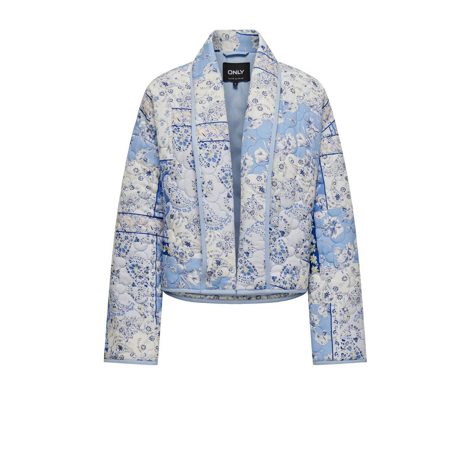 ONLY jasje ONLALLY met all over print blauw creme