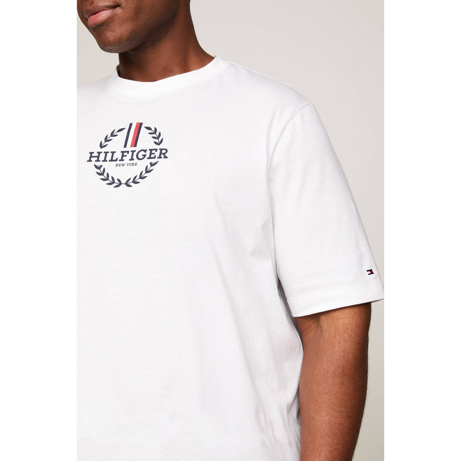 Tommy Hilfiger Big & Tall T-shirt Plus Size met printopdruk white