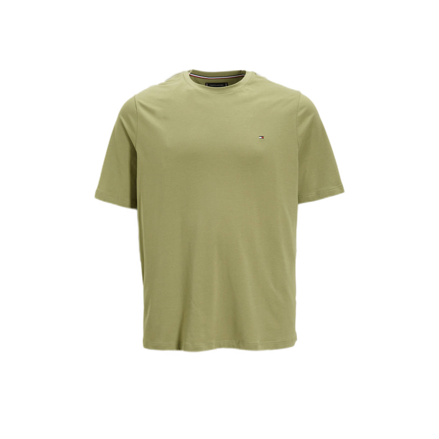 Tommy Hilfiger Big & Tall T-shirt Plus Size met logo faded olive