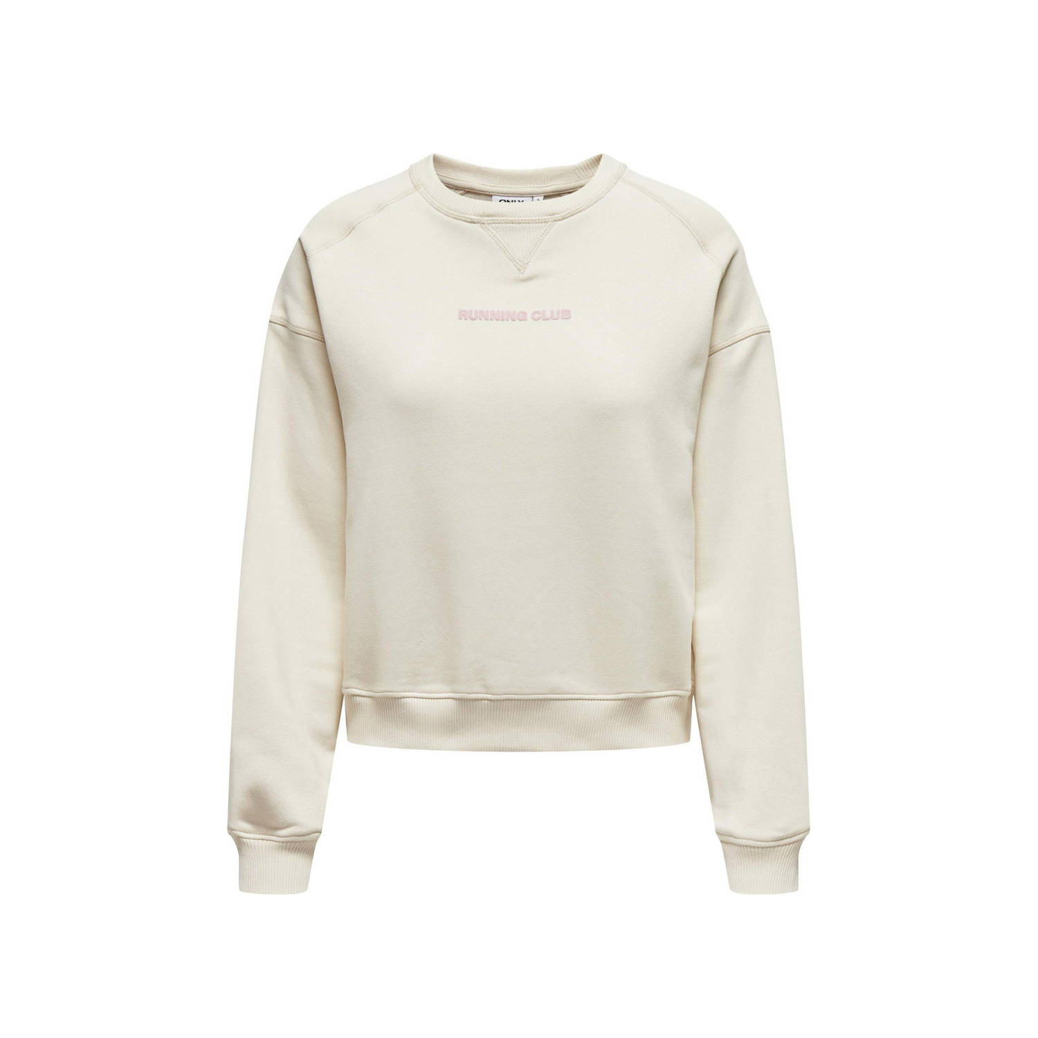 ONLY sweater ONLDIANA met tekst creme