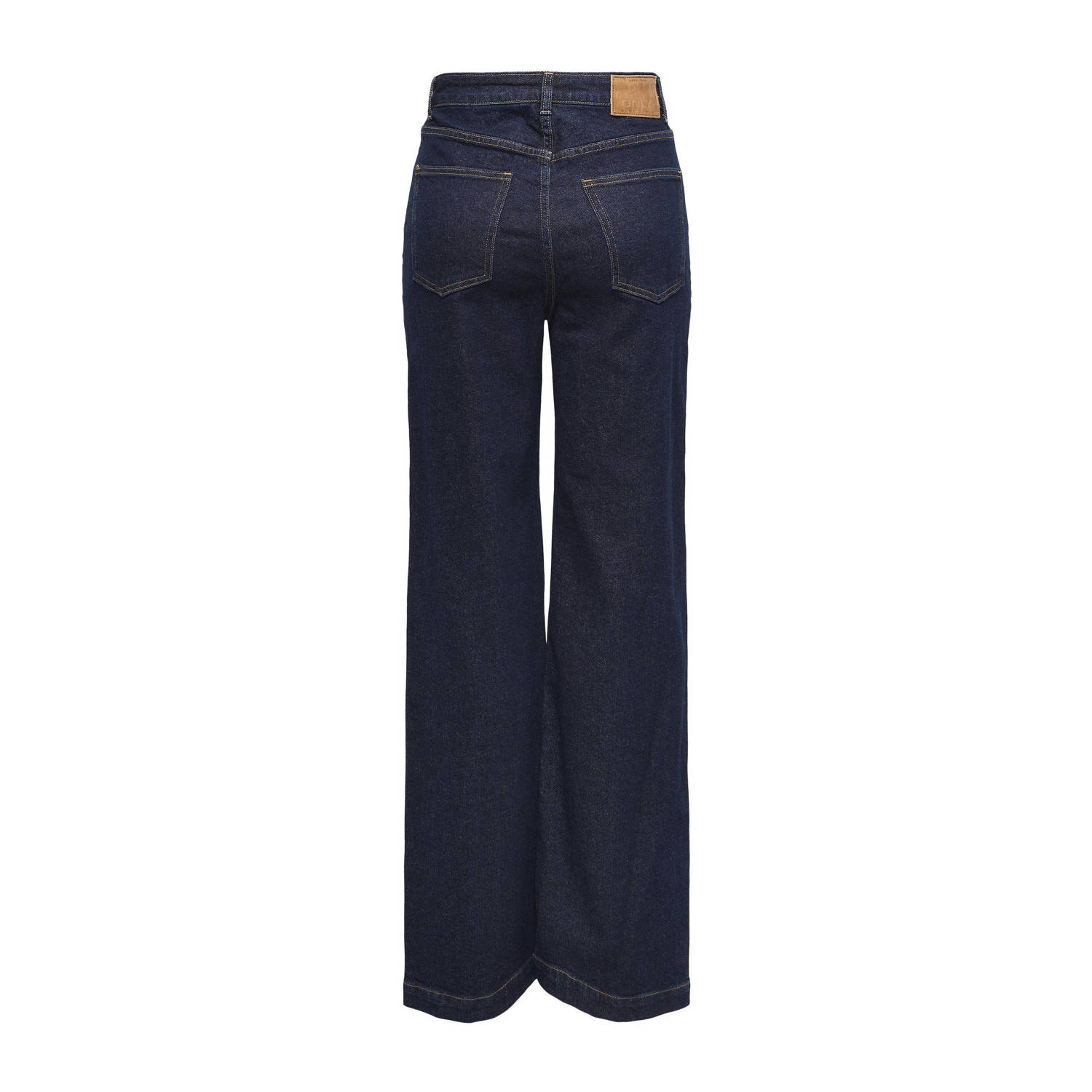 ONLY high waist wide leg jeans ONLHOPE dark blue denim