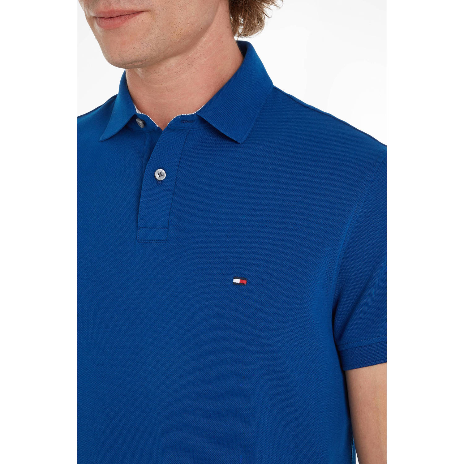 Tommy Hilfiger regular fit polo 1985 met logo anchor blue