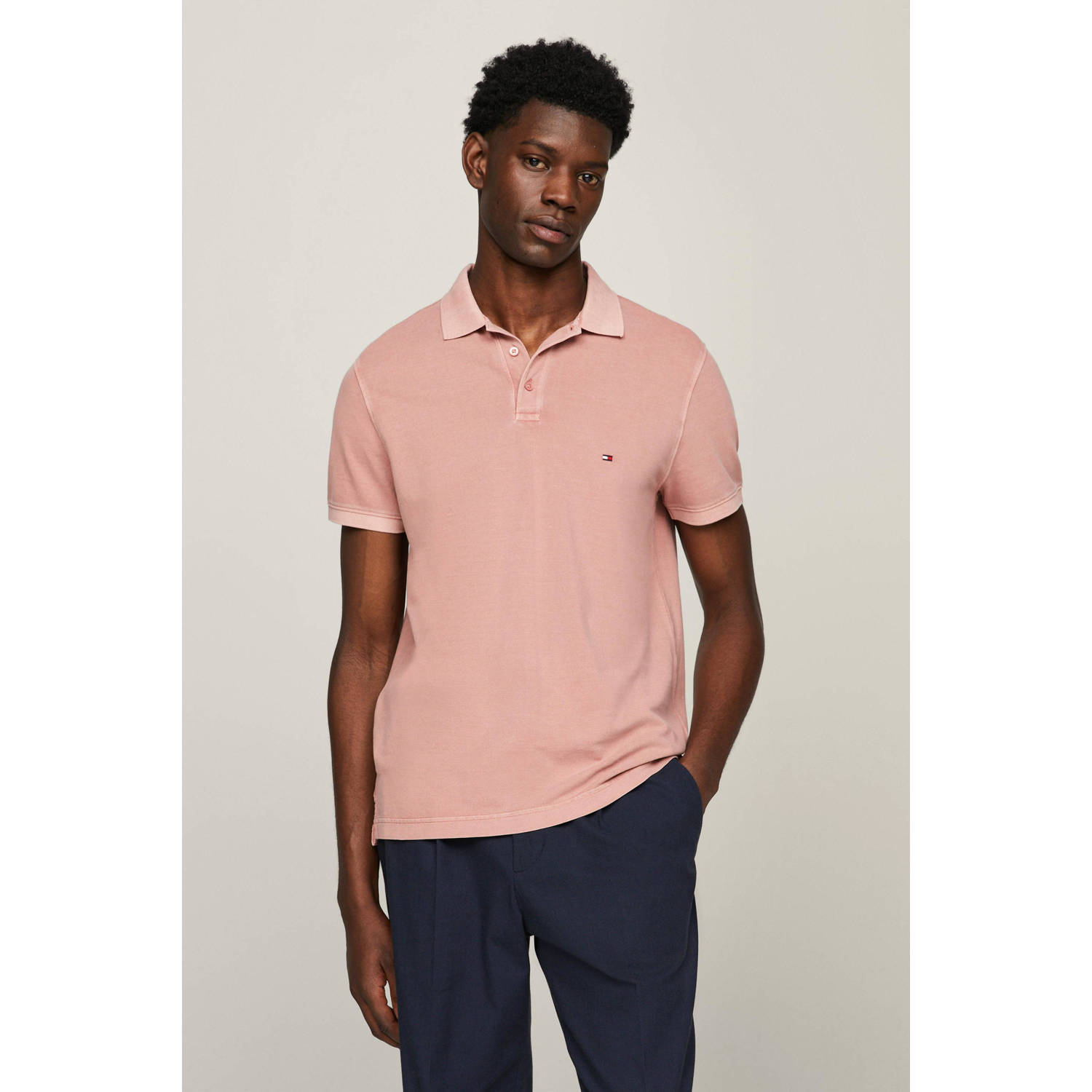 Tommy Hilfiger polo met logo teaberry blossom