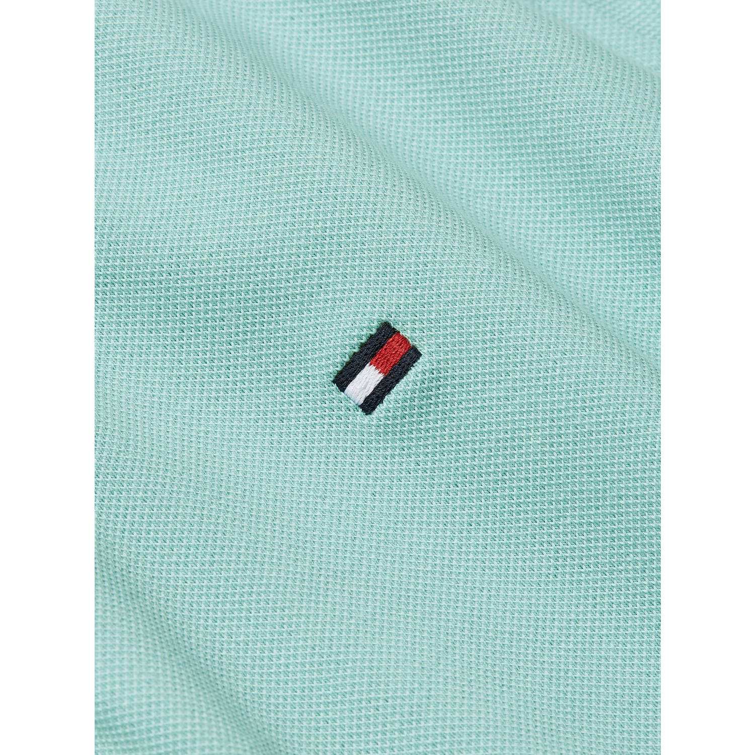 Tommy Hilfiger slim fit polo 1985 met logo tradewinds aqua