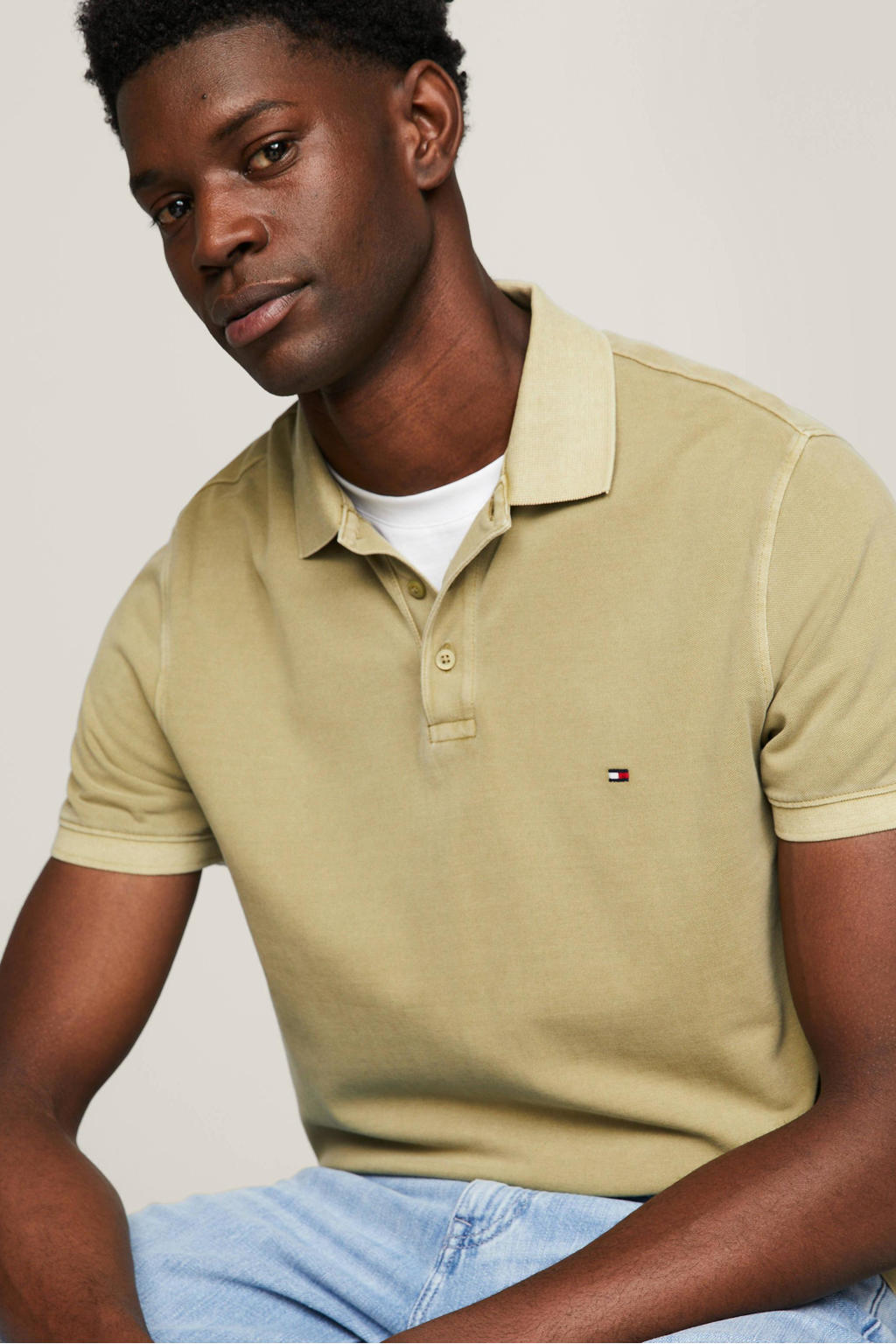 Tommy Hilfiger Polo Met Logo Faded Olive 