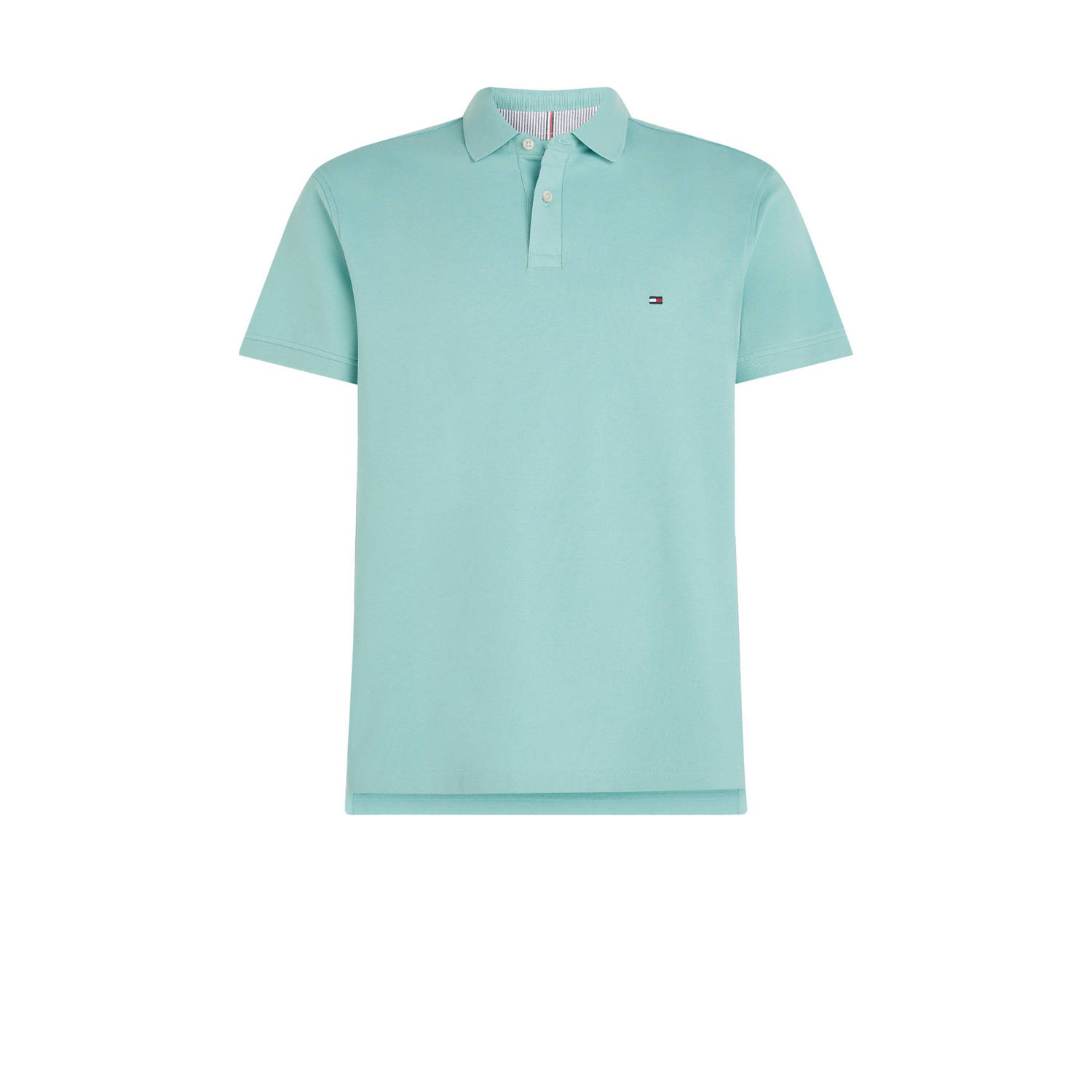 Tommy Hilfiger regular fit polo 1985 met logo tradewinds aqua