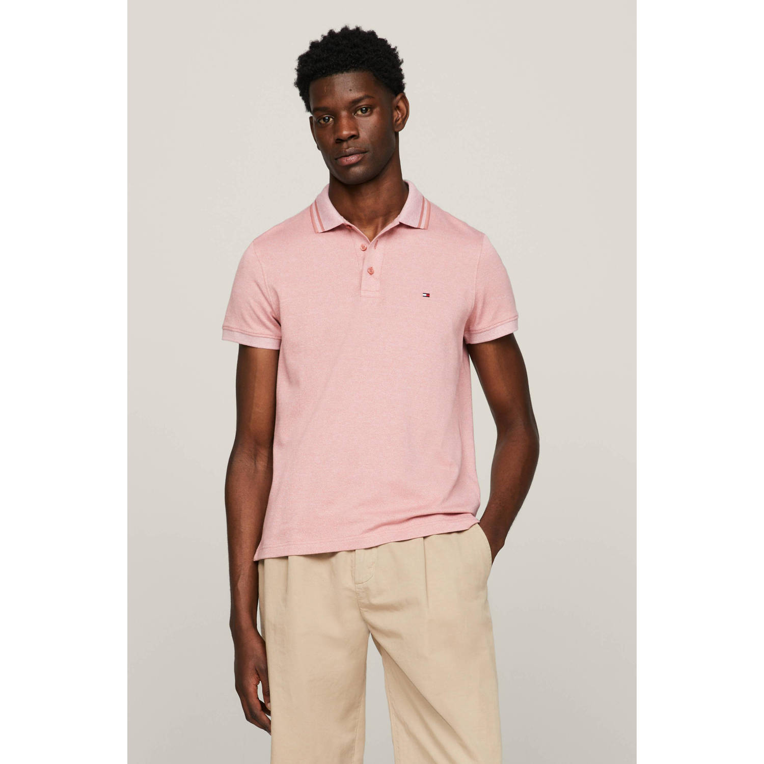 Tommy Hilfiger gemêleerde polo teaberry blossom