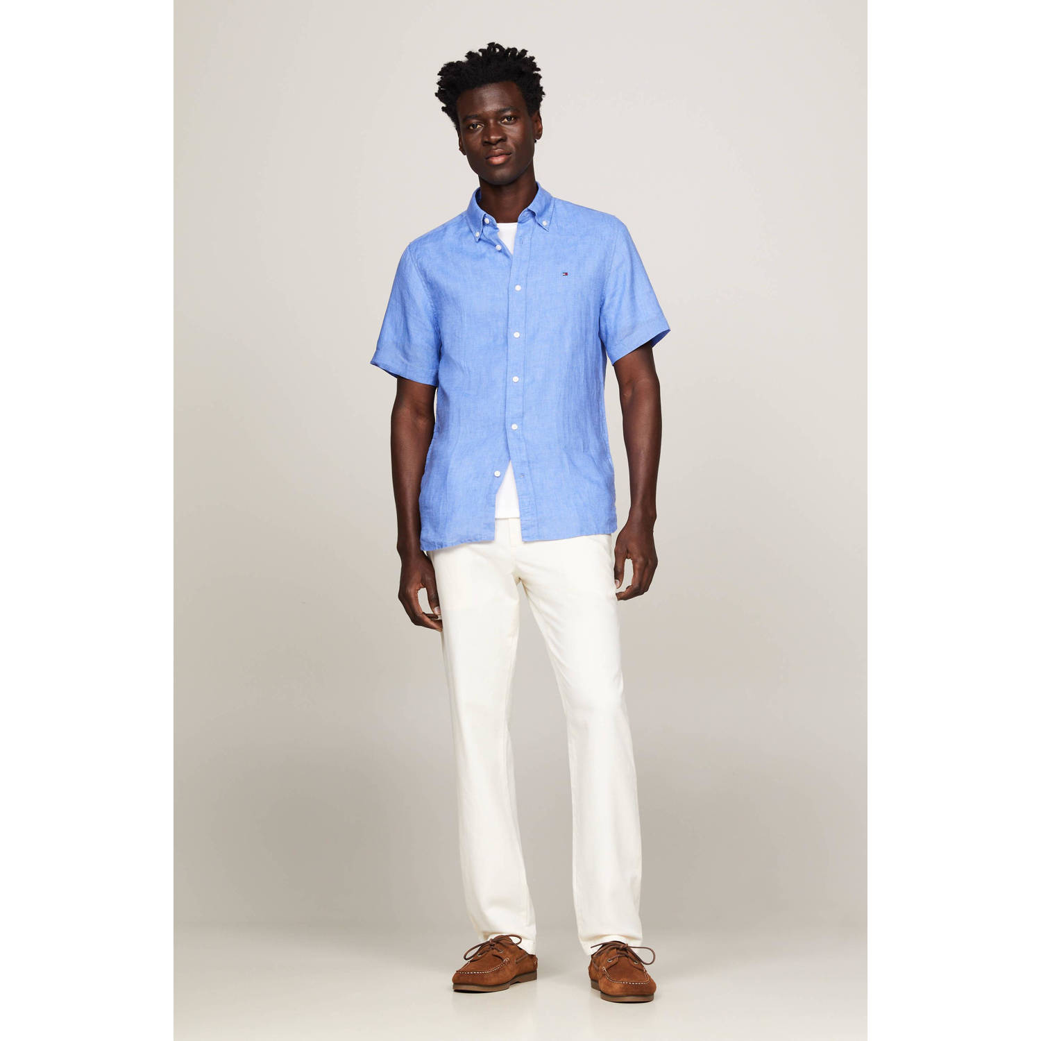Tommy Hilfiger regular fit overhemd met logo blue spell