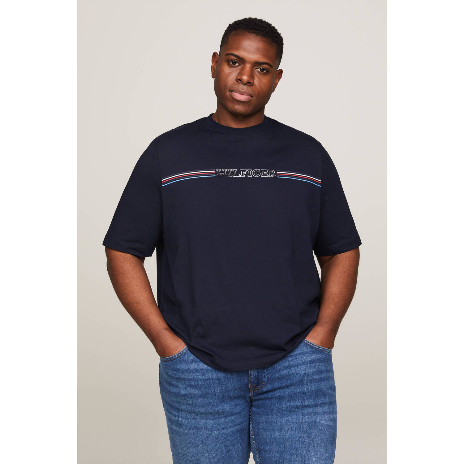 Tommy Hilfiger Big & Tall T-shirt Plus Size met printopdruk desert sky