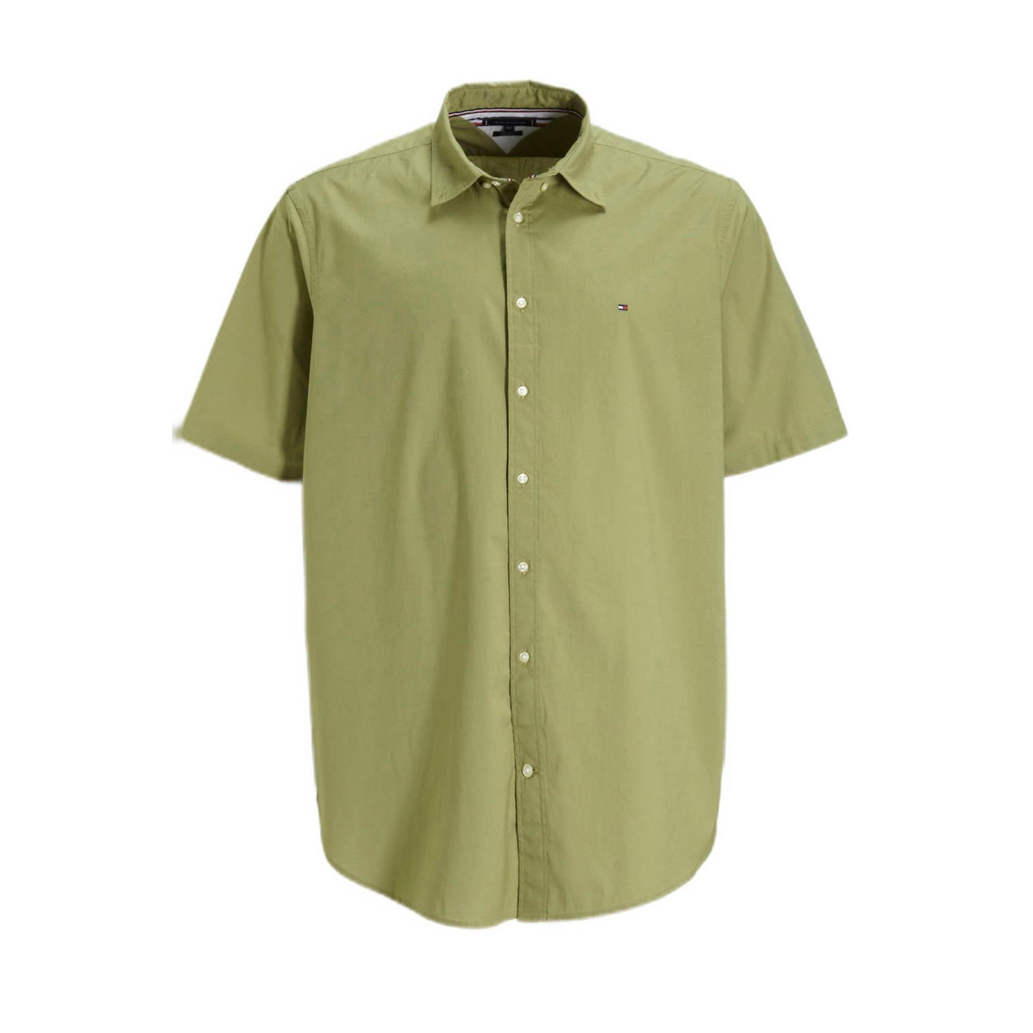 Tommy Hilfiger Big & Tall regular fit overhemd Plus Size met logo faded olive