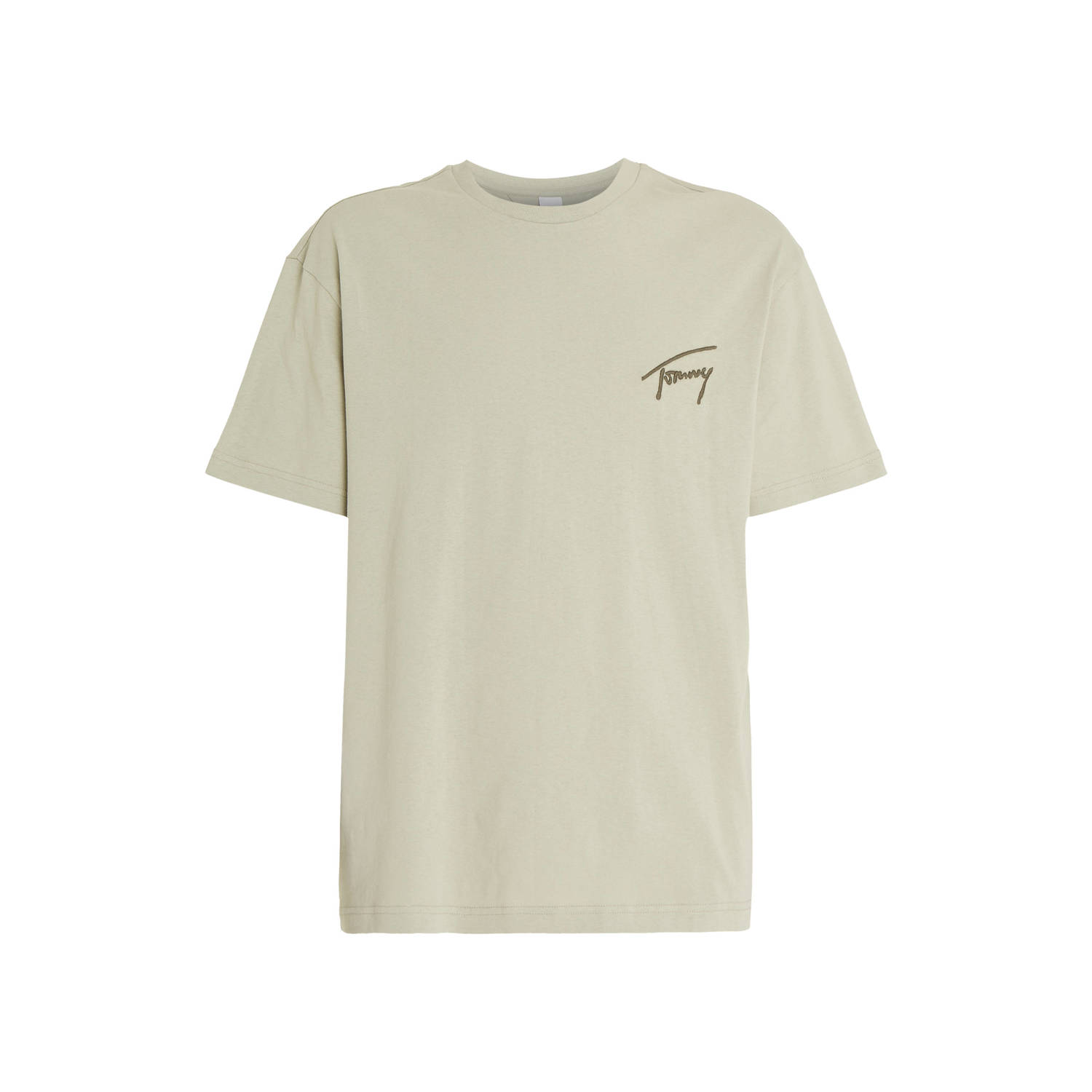 Tommy Jeans T-shirt Reg met printopdruk en borduursels faded willow