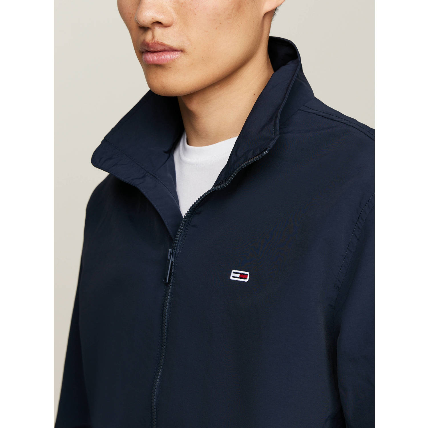 Tommy Jeans jas met logo dark night navy