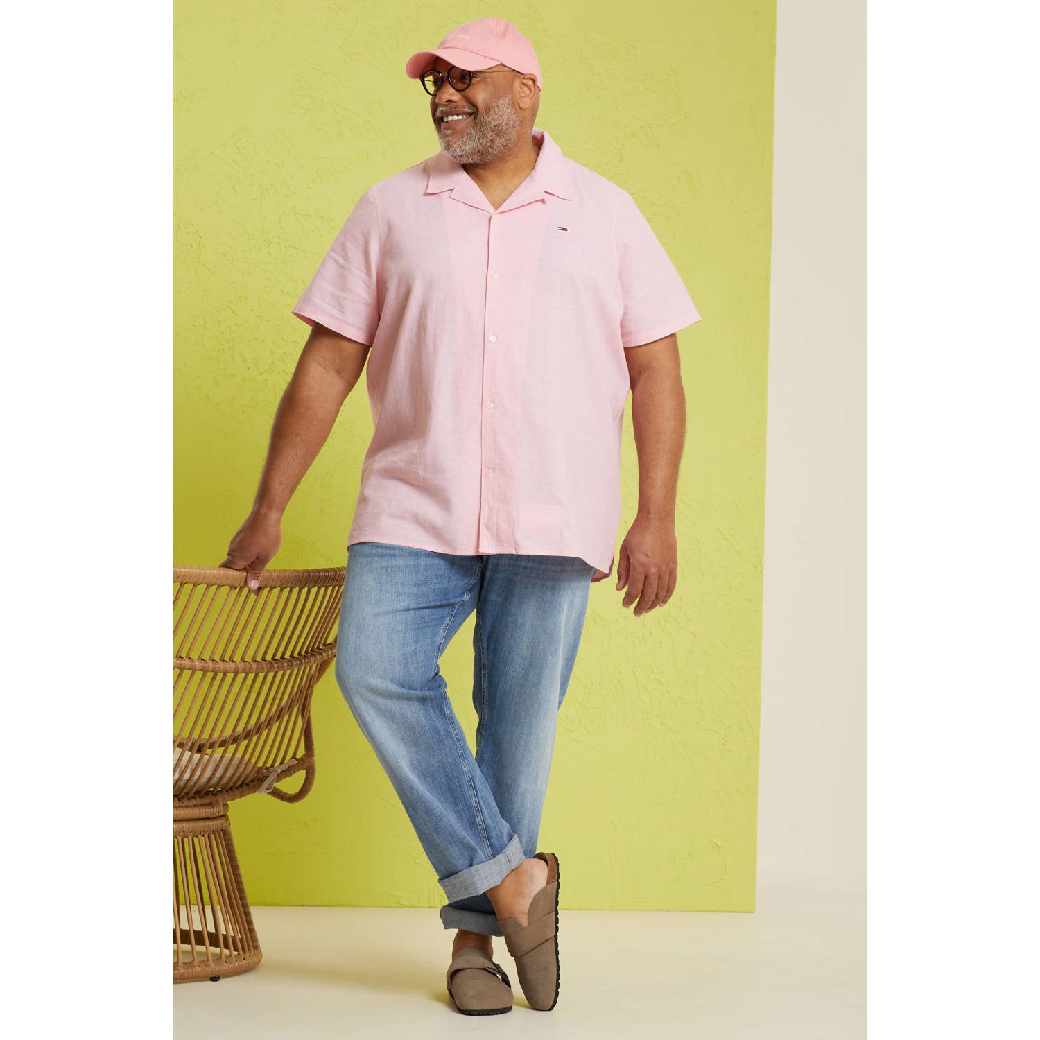 Tommy Jeans regular fit overhemd met logo tickled pink