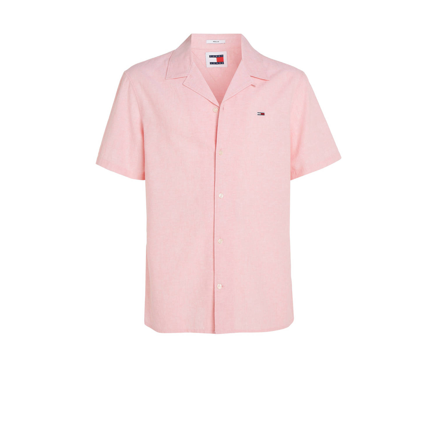 TOMMY JEANS Overhemd met korte mouwen TJM LINEN BLEND CAMP SHIRT EXT