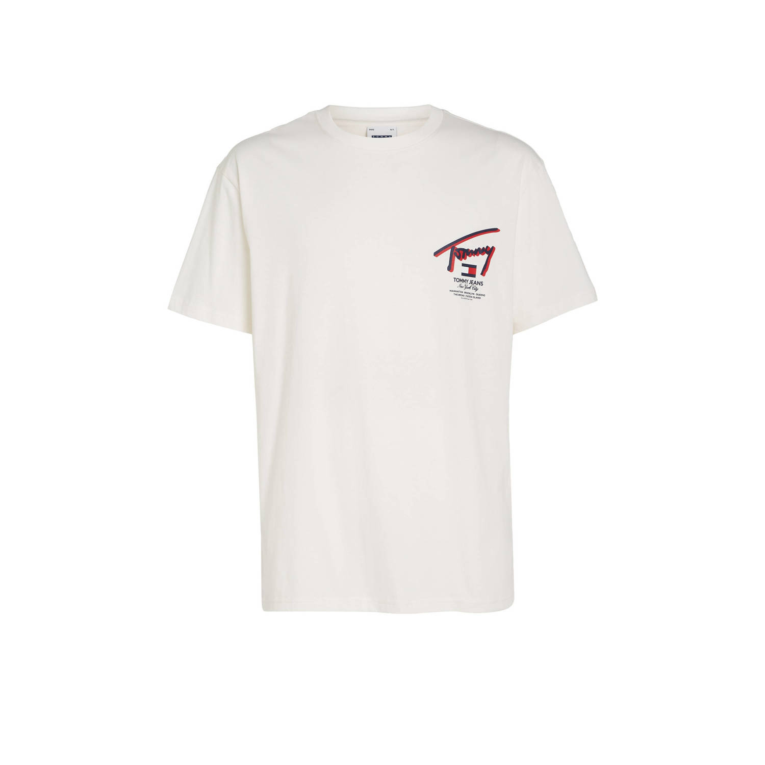 Tommy Jeans Regenerative Cotton Street T-Shirt White Heren