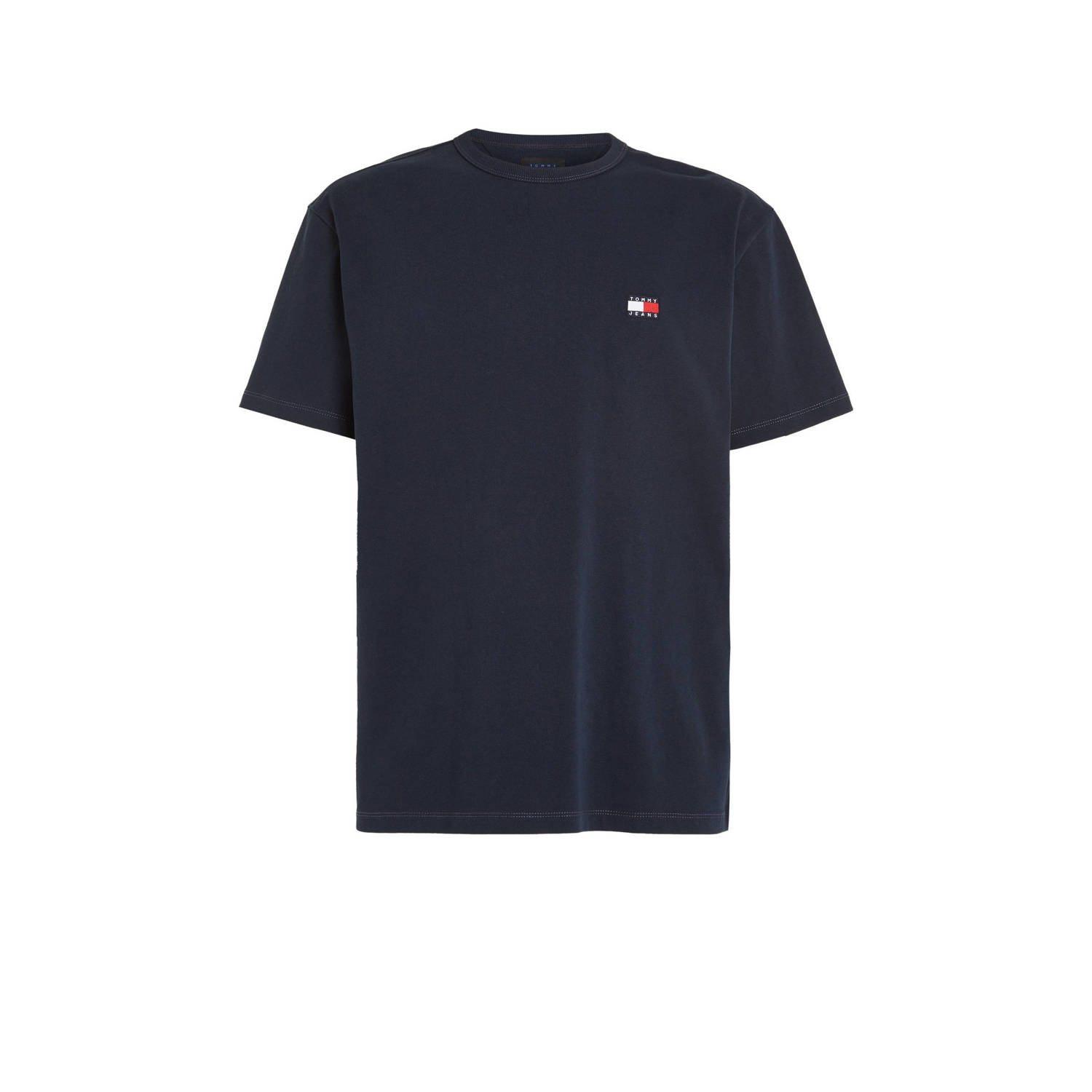 TOMMY JEANS Heren Polo's & T-shirts Tjm Reg Badge Tee Ext Donkerblauw