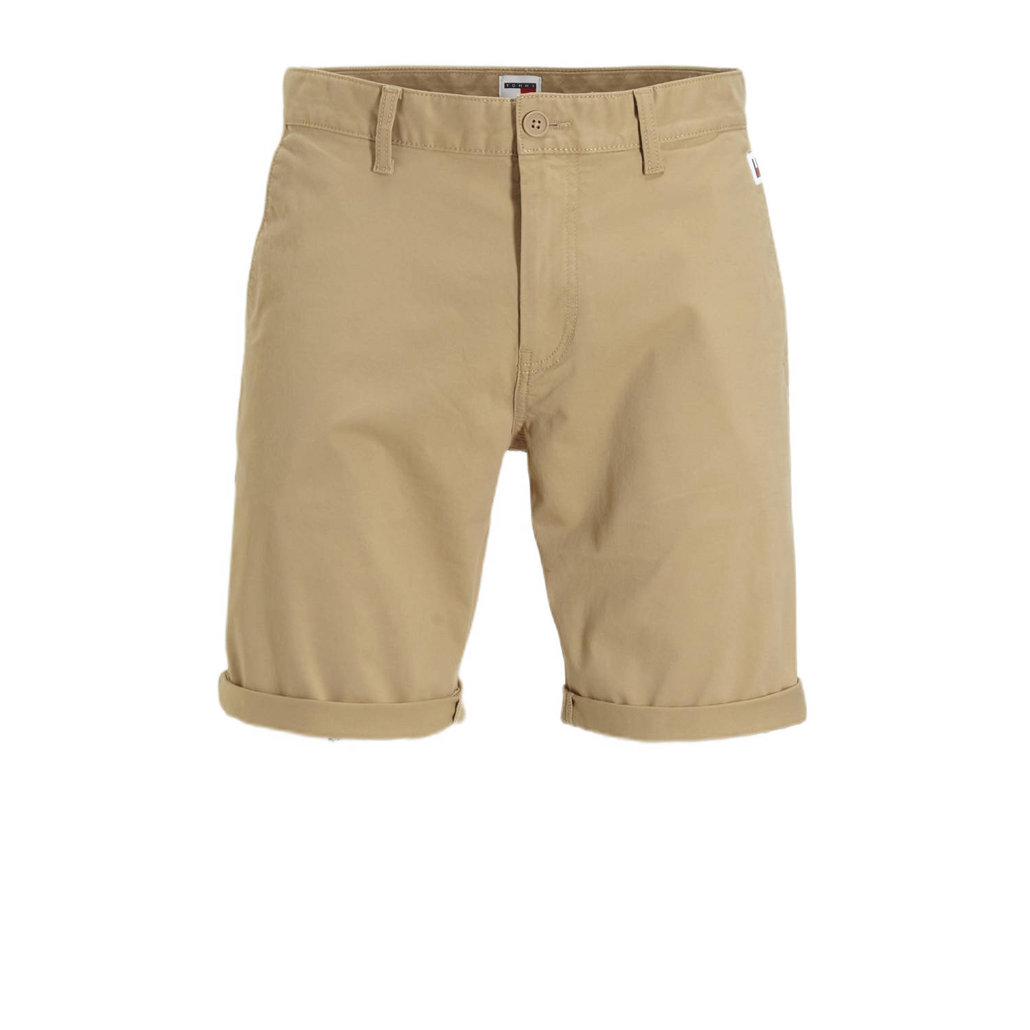 Tommy Hilfiger Beige Heren Shorts Slim Fit Geborduurd Beige Heren