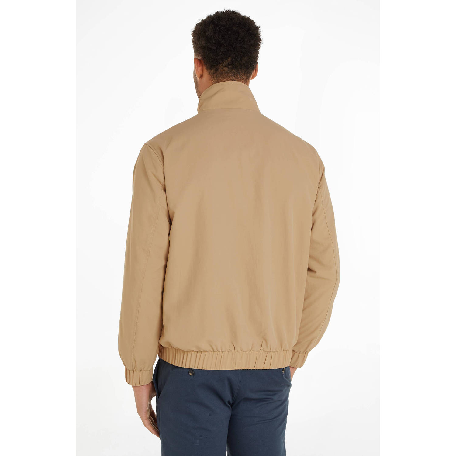 Tommy Jeans jas met logo tawny sand