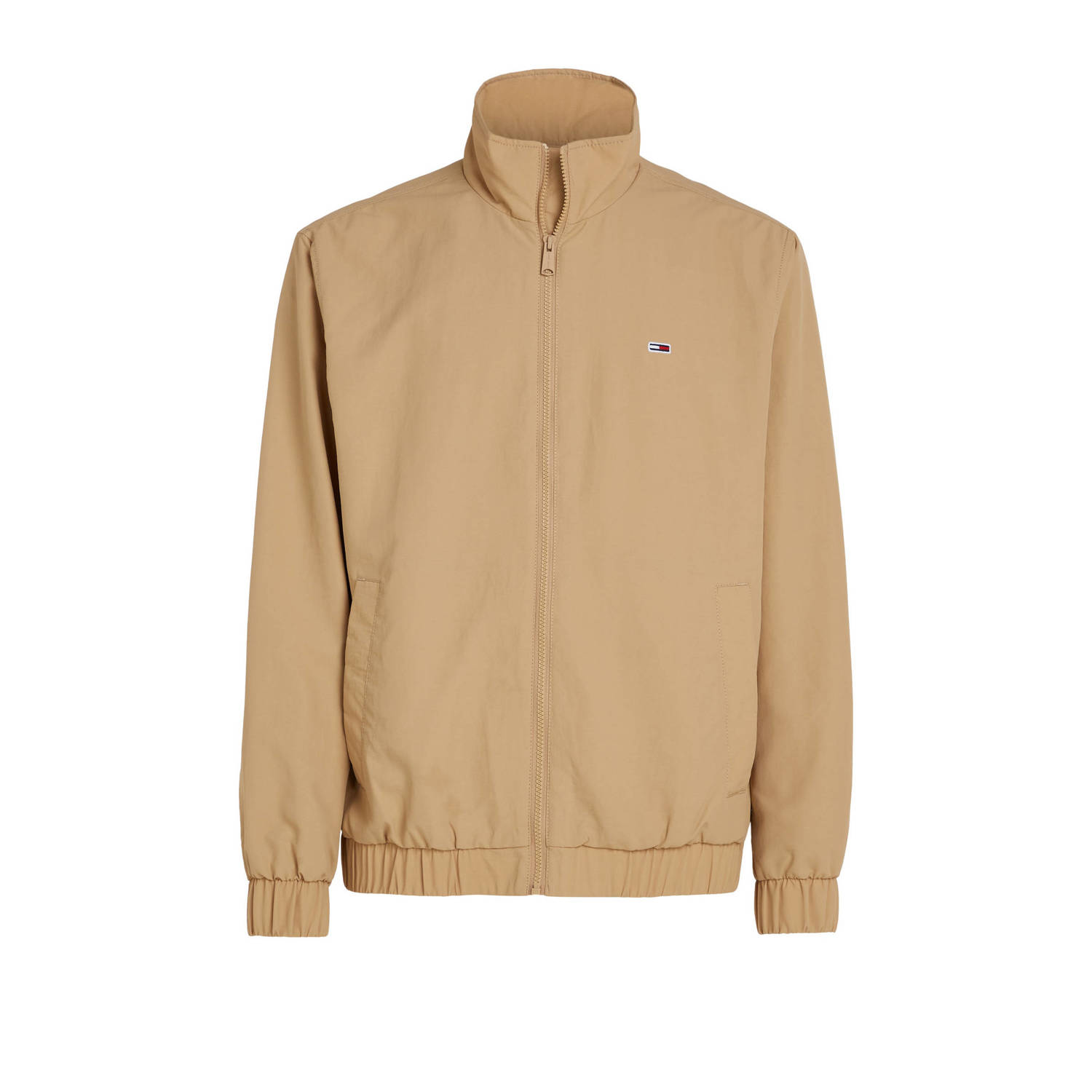 Tommy Jeans jas met logo tawny sand