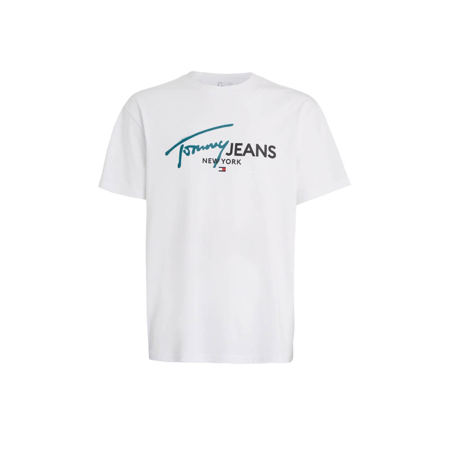 Tommy Jeans T-shirt met labelprint model 'SPRAY POP COLOR'