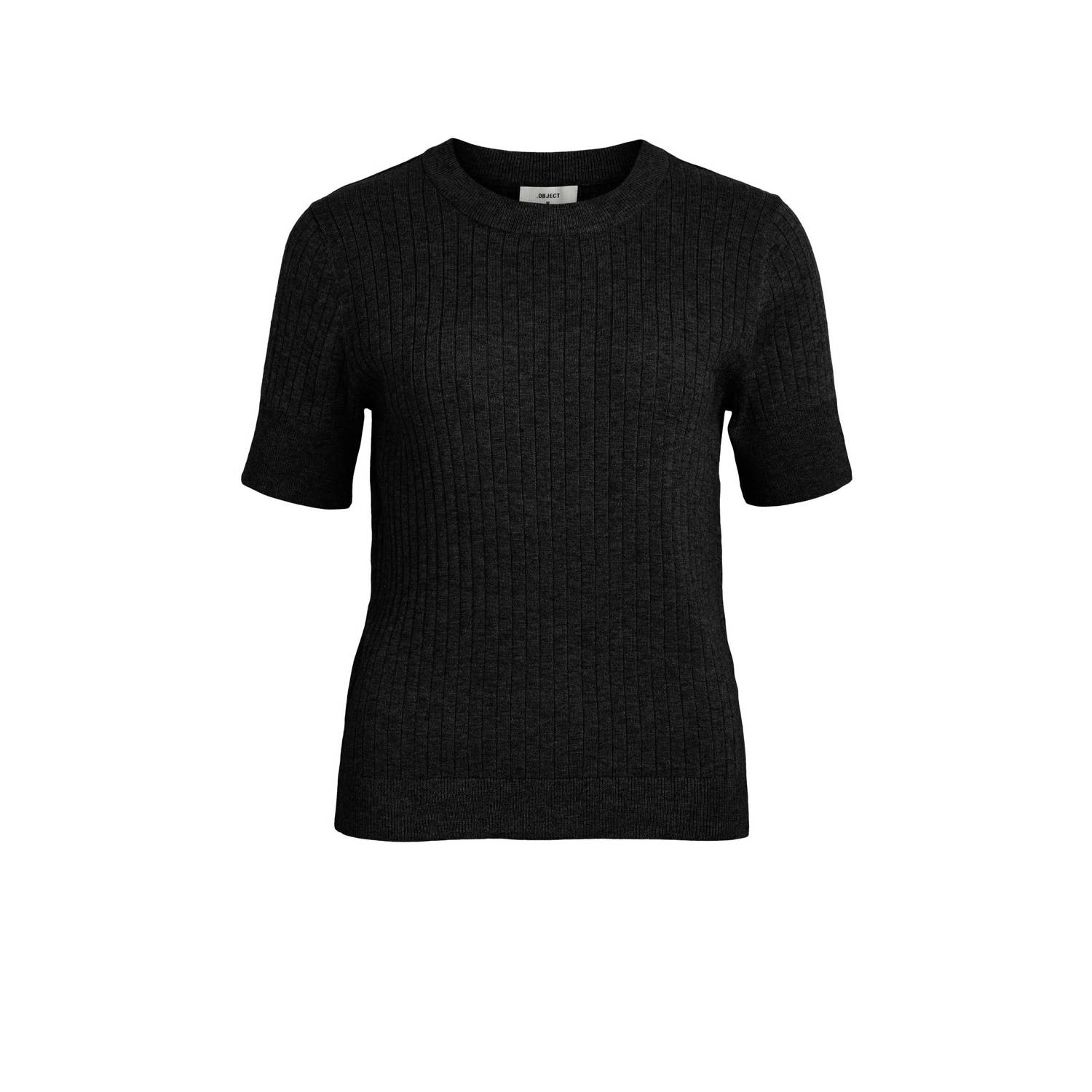 OBJECT knitted gebreide top zwart