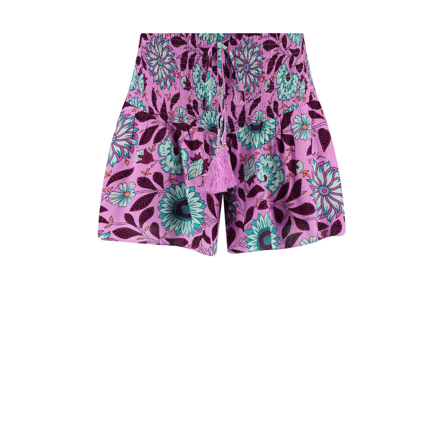 HARPER & YVE gebloemde short paars blauw