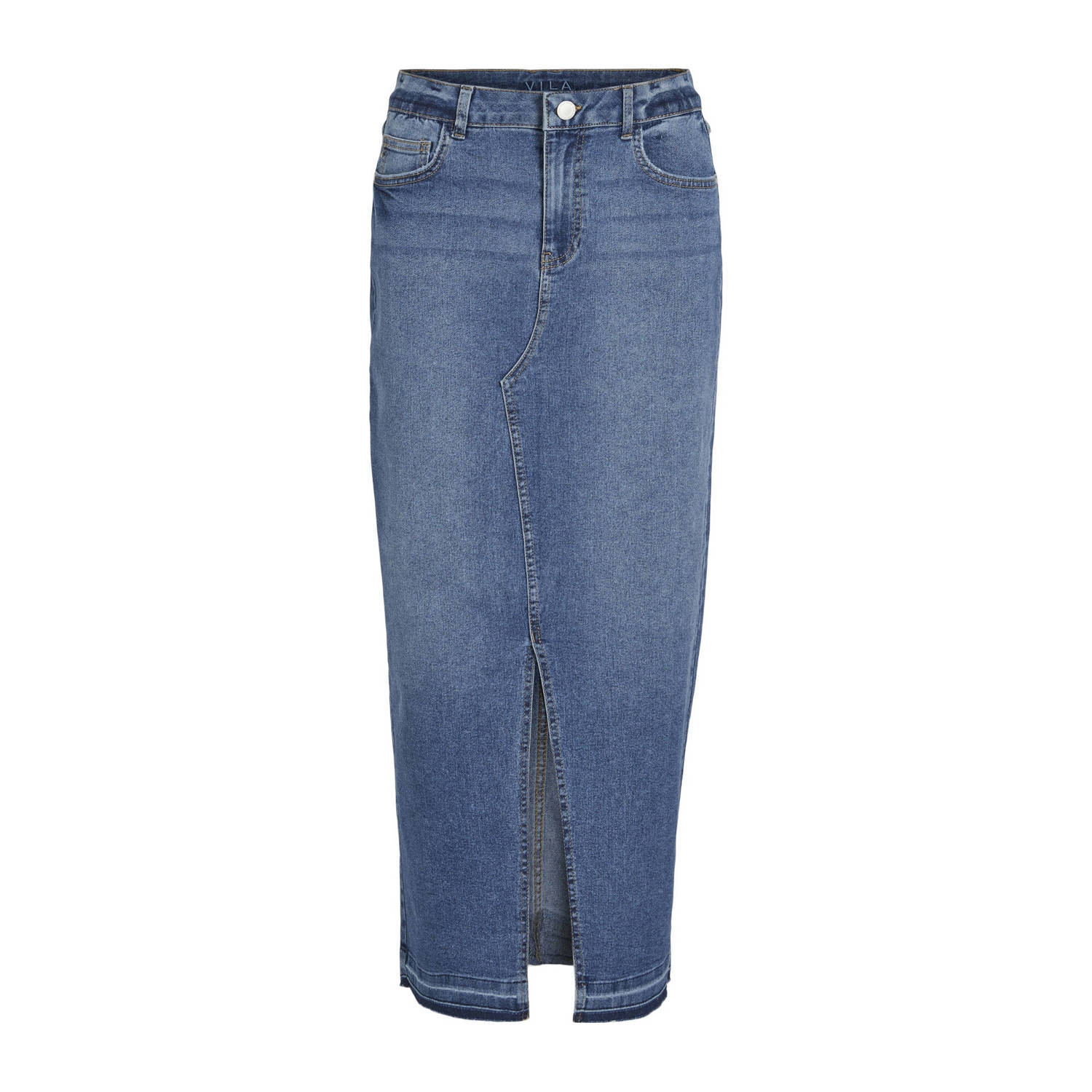 Vila High waist jeansrok met loopsplit modell 'RAY'
