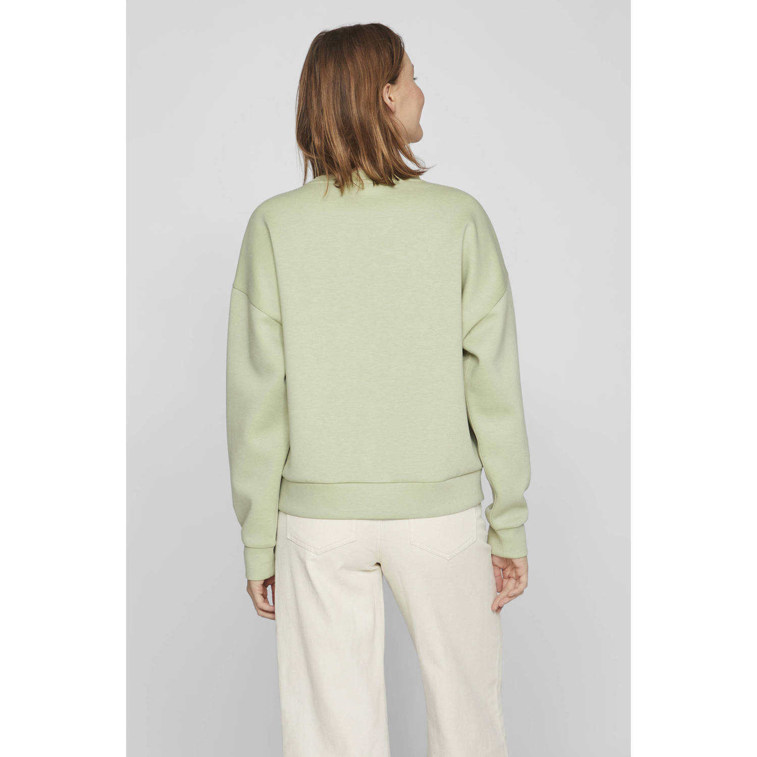 VILA sweater VIREFLECT met printopdruk groen