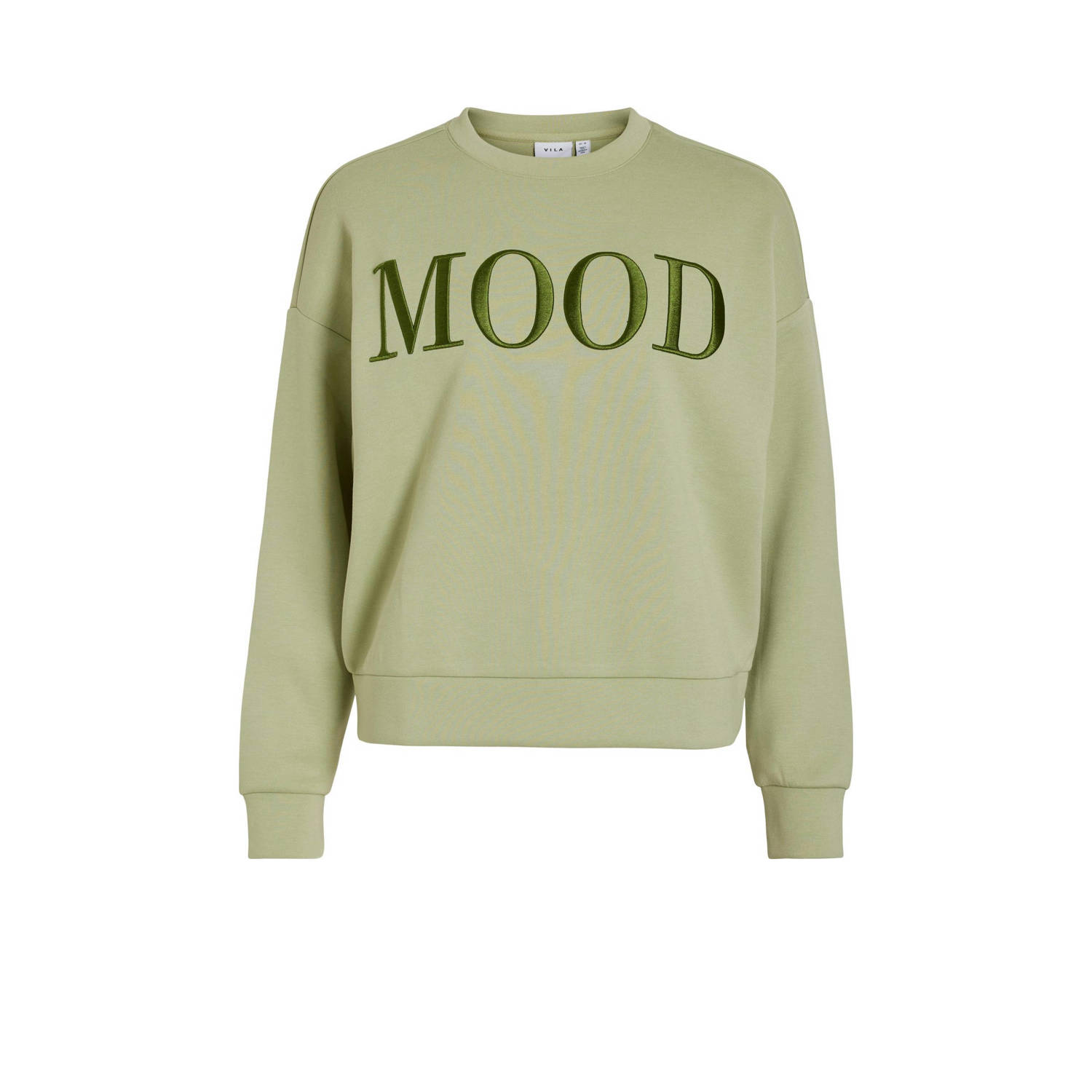 VILA sweater VIREFLECT met printopdruk groen