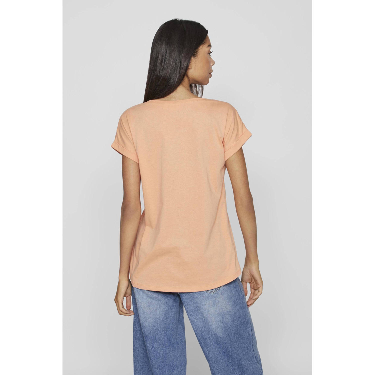 VILA T-shirt VIDREAMERS oranje
