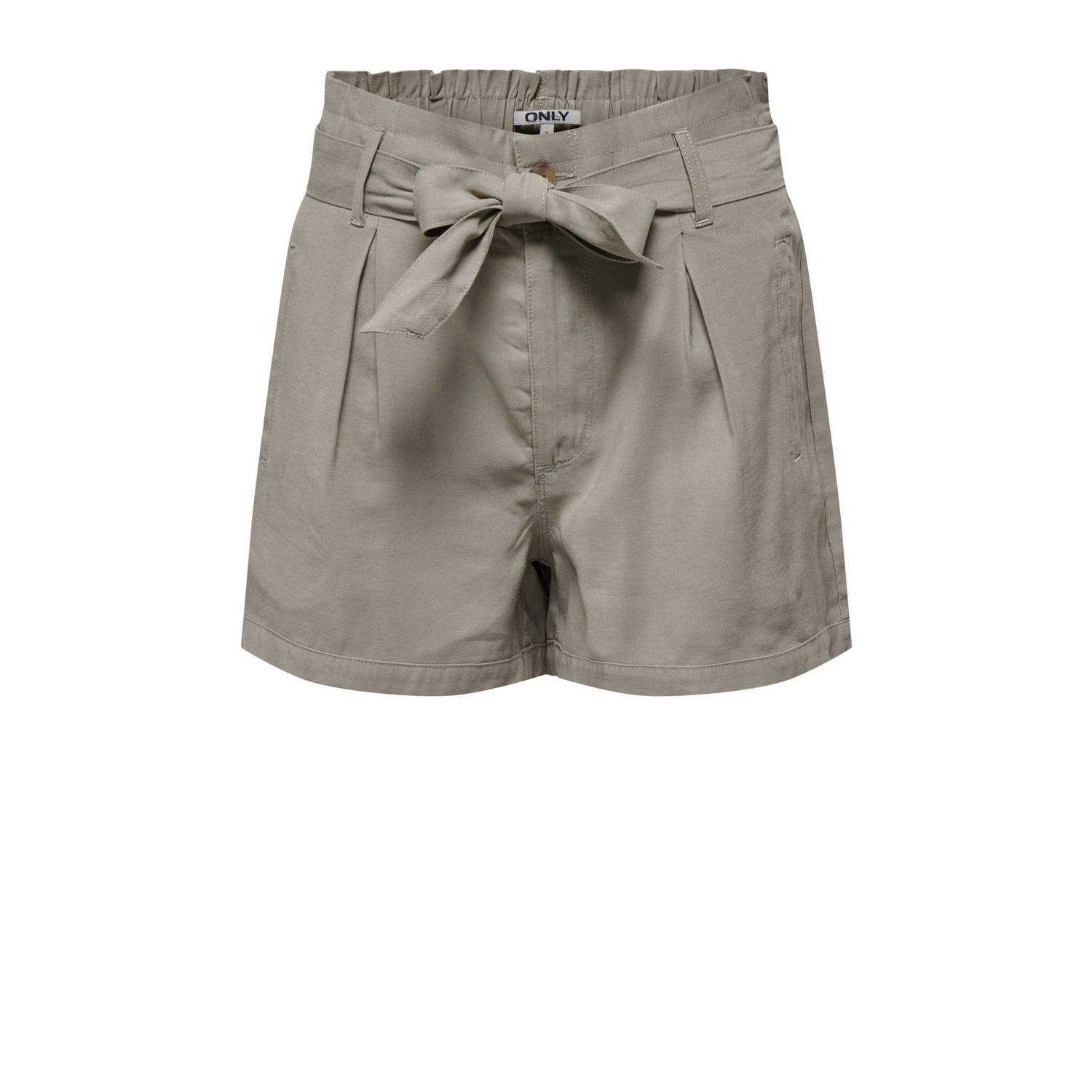 ONLY high waist regular fit short ONLARIS taupe