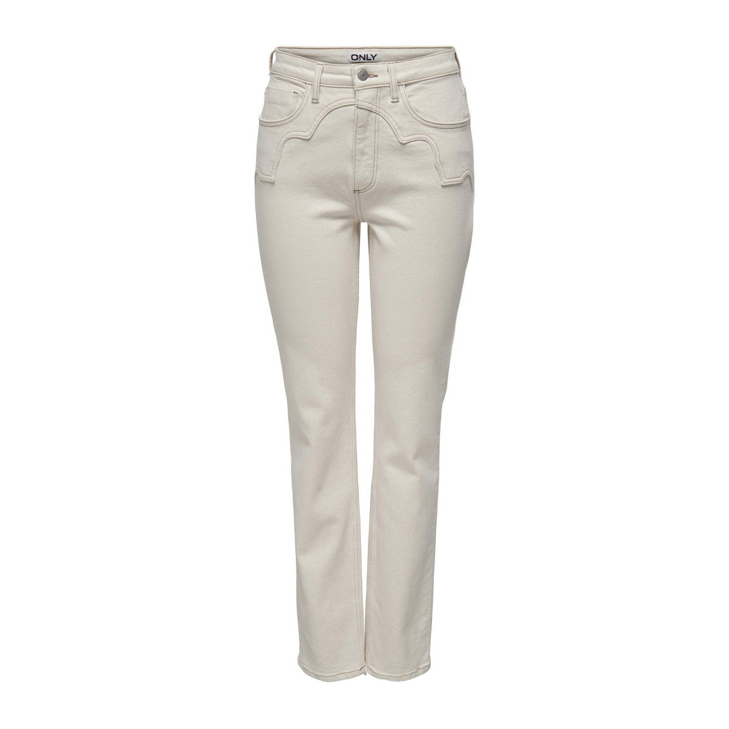 ONLY high waist slim fit jeans ONLSTORMY crème